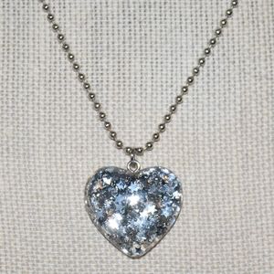 Sparkly Stars Heart Necklace